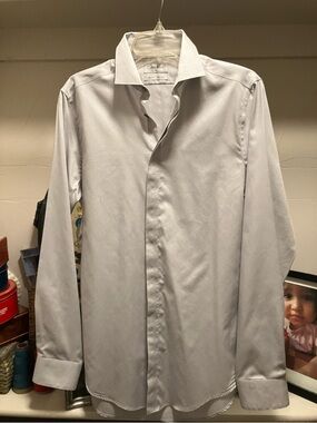 Lightest grey Calvin Klein cotton dress shirt